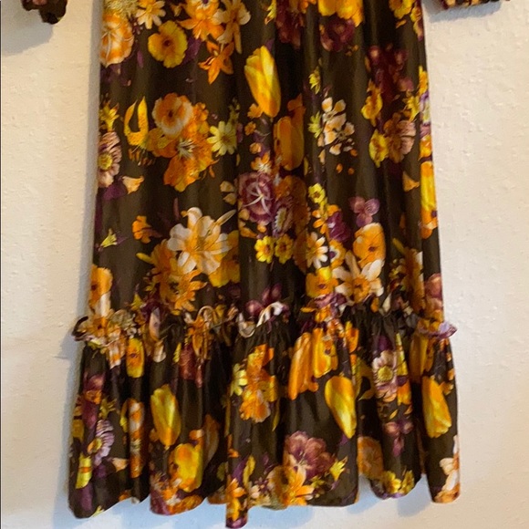 70’s style floral style empire waist dress - Picture 3 of 6